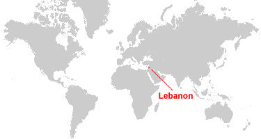 Dro hjem rett før tragedien map of lebanon